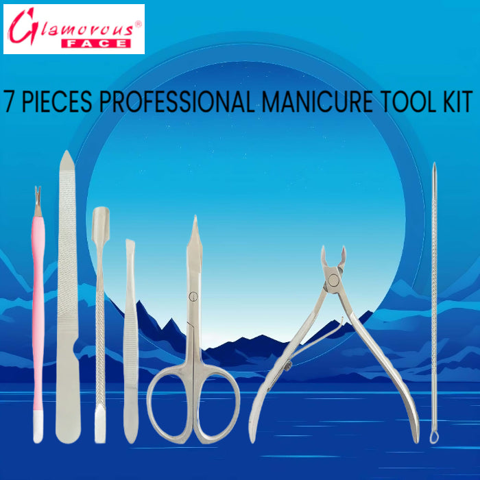 Glamorous Face 7 Pieces Professional Manicure Tool Kit