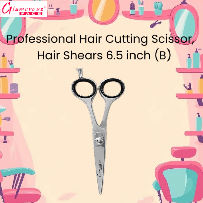 Glamorous Face Professional Hair Cutting Scissor, Hair Shears 6.5 inch (B)