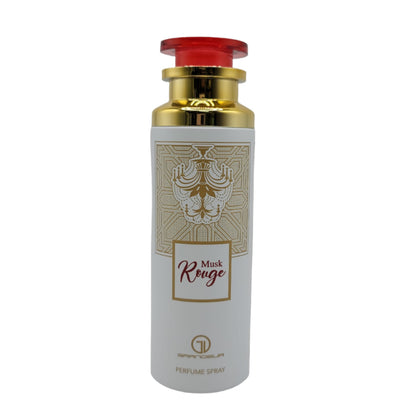Musk Rouge Grandeur Perfume Spray 200ml - Long Lasting Luxury Fragrance Body Mist for Men & Women, Warm & Elegant Musk Scent