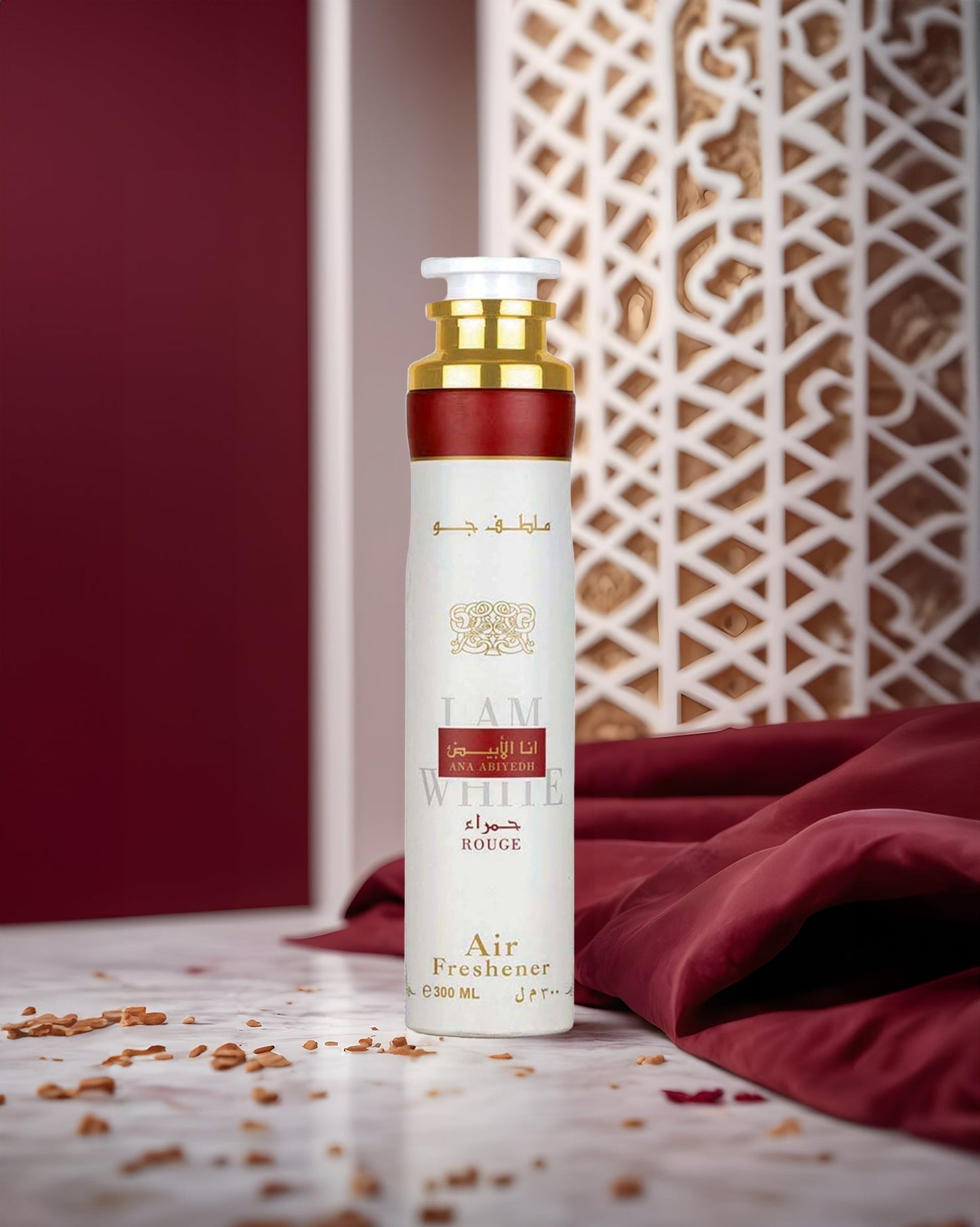 Lattafa Ana Abiyedh I Am White Rouge Air Freshener 300ml – Long Lasting Luxury Room Spray with Sweet Floral & Musky Fragrance