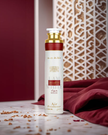 Lattafa Ana Abiyedh I Am White Rouge Air Freshener 300ml – Long Lasting Luxury Room Spray with Sweet Floral & Musky Fragrance