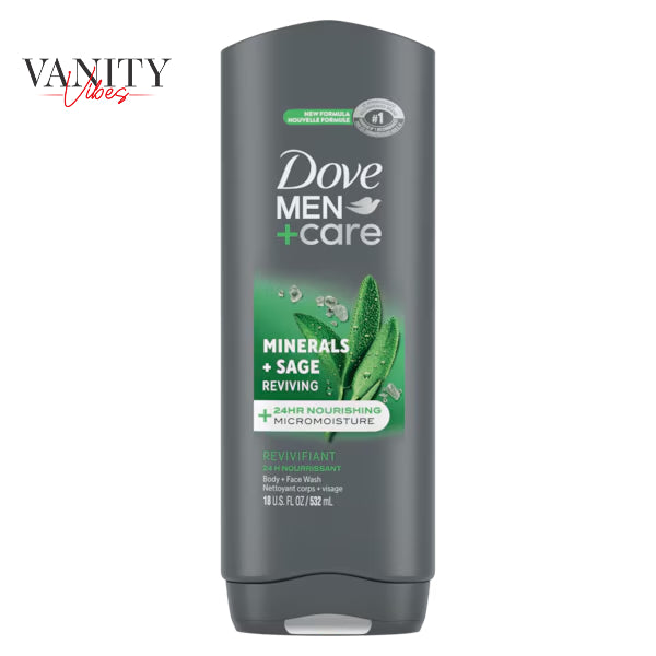 Dove Men+Care Mineral + Sage Reviving Body + Face Wash 400-ml