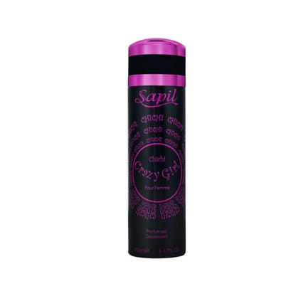 Sapil Chichi Crazy Girl Body Spray 200ml - Long Lasting Sweet Floral Fragrance Mist for Women with All Day Freshness, Odor Pr