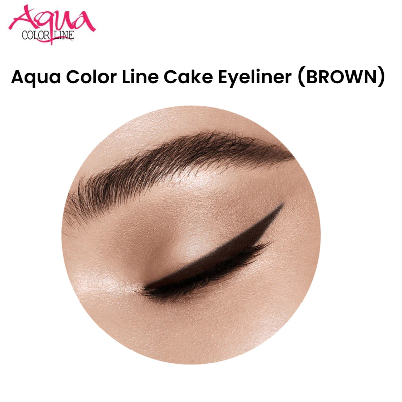 Aqua Color Line Cake Eyeliner (BROWN)