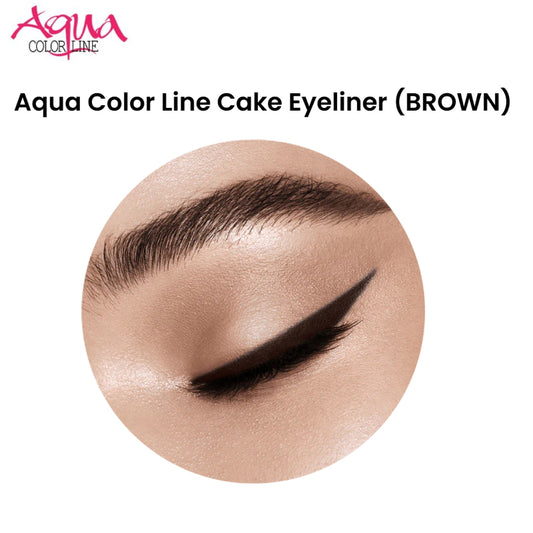 Aqua Color Line Cake Eyeliner (BROWN)