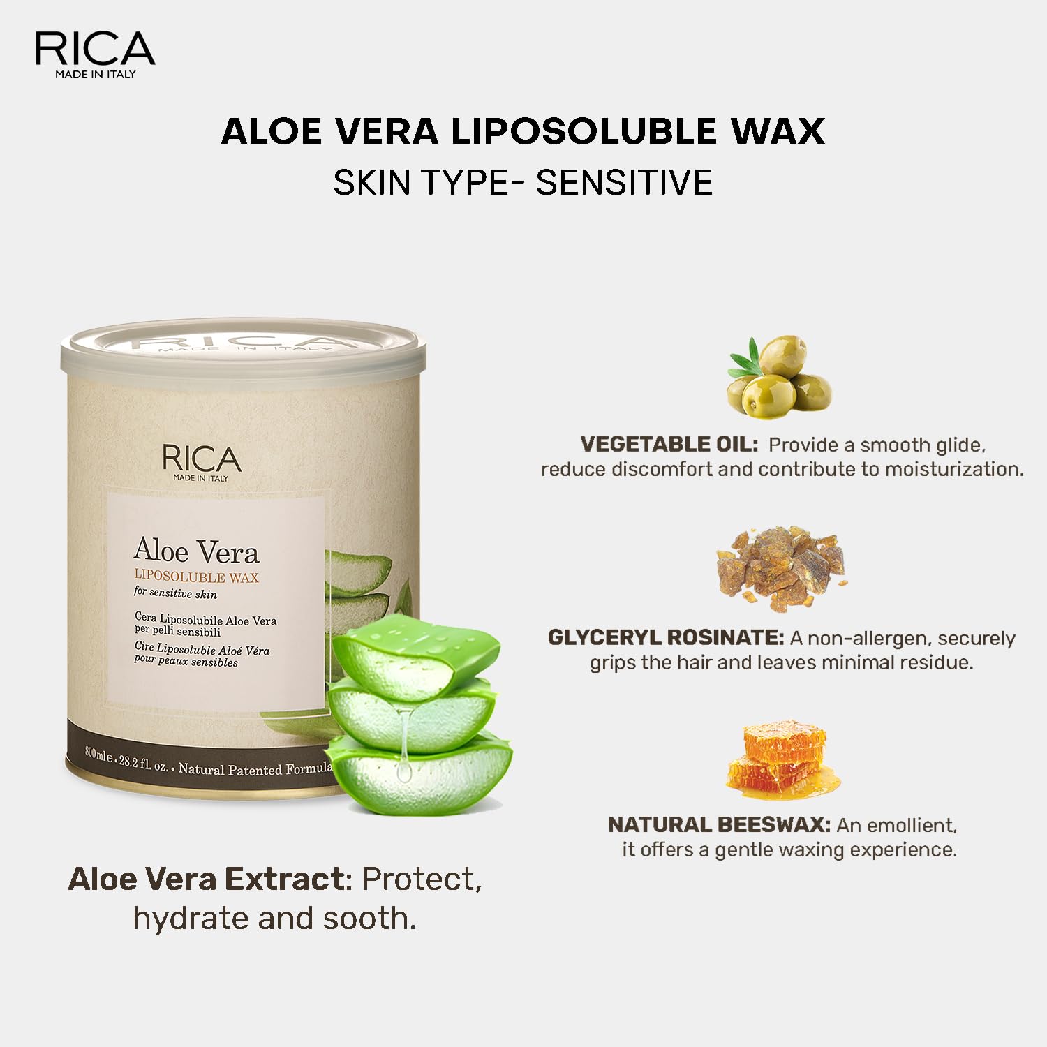 Rica AloeVera Liposoluble Wax 800ML