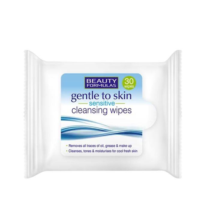 Beauty Formulas Gentle To Skin Sensitive Cleansing Wipes 30'S