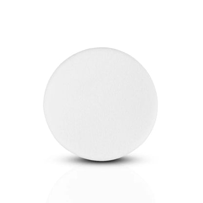 Aqua Color Line Round White Puff