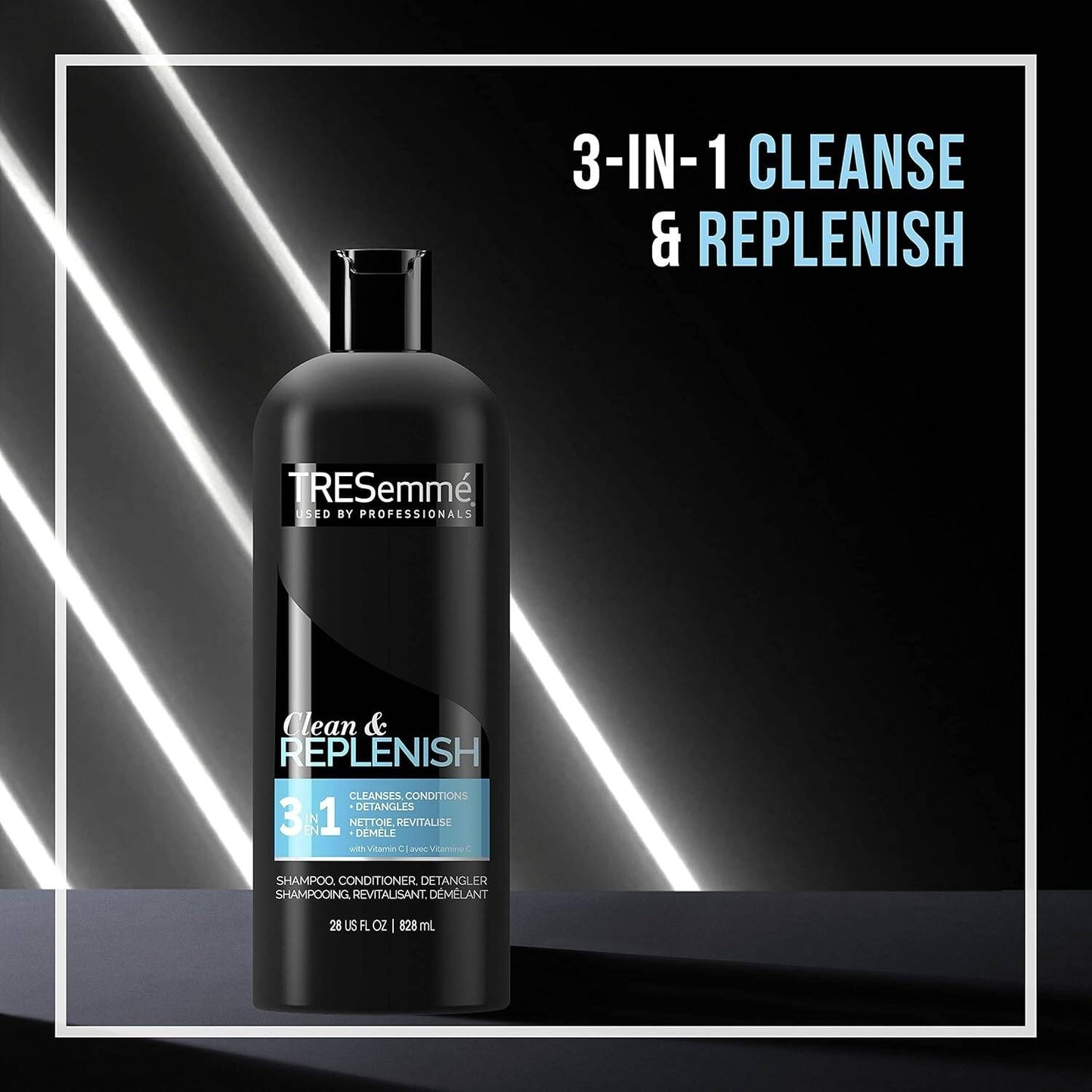 TRESemmé CLEAN & REPLENISH 3in1 Shampoo Conditioner and Hair Detangler 828ml