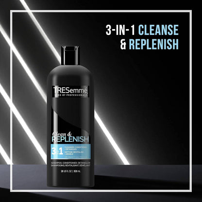 TRESemmé CLEAN & REPLENISH 3in1 Shampoo Conditioner and Hair Detangler 828ml