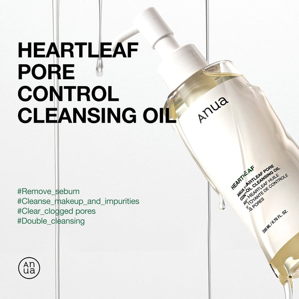 Anua Heartleaf Pore Control Cleansing Oil 200 ml Deep Makeup Removal & Sebum Control (K Beauty)
