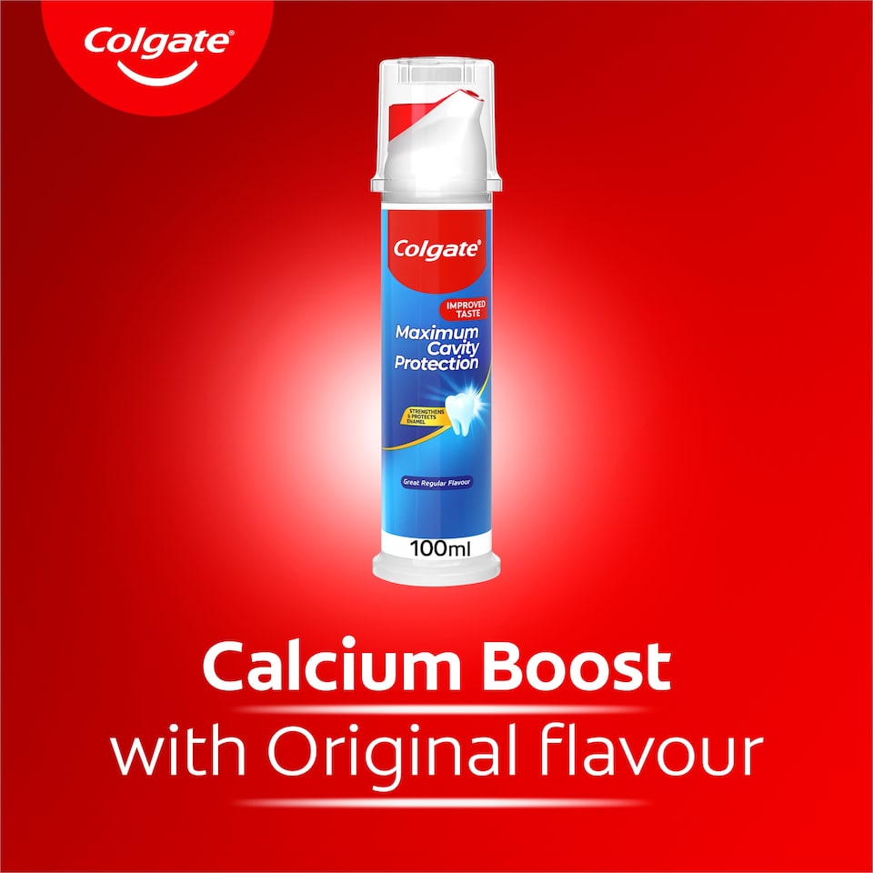 Colgate Maximum Cavity Protection Toothpaste Pump 100ml Strong Enamel Care & Fresh Breath