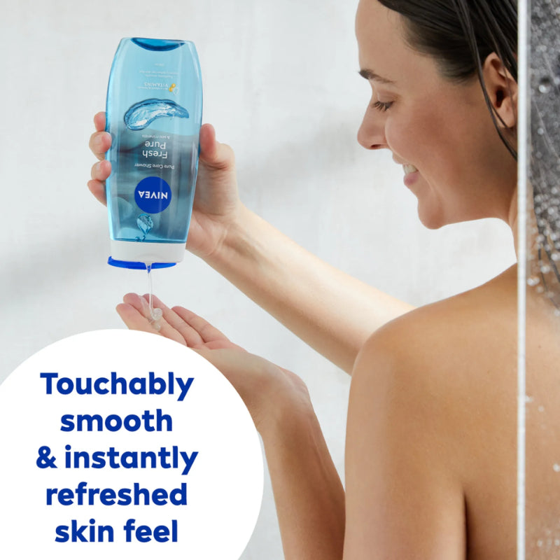 Nivea Fresh Shower Fresh Pure Aquatic Scent 250ml – Refreshing Body Wash for Clean, Soft & Hydrated Skin