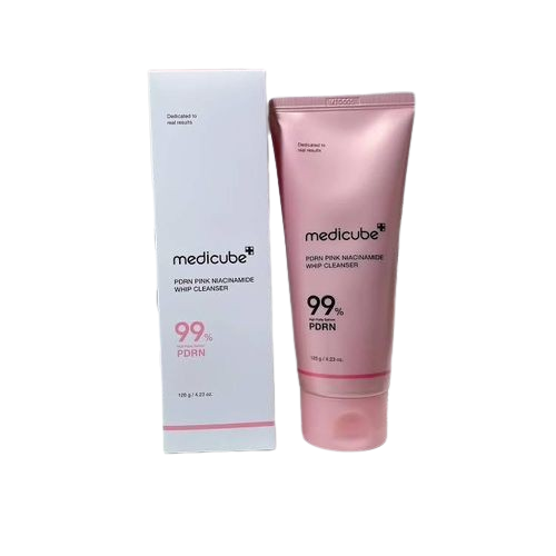 Medicube PDRN Pink Niacinamide Whip Cleanser 120 g Brightening Cleanse & Skin Repair (K Beauty)