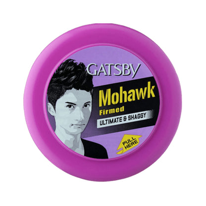 Gatsby Mohawk Firmed Ultimate & Shaggy Hair Styling Wax 75g - Extra Strong Hold Wax for Bold Mohawk Styles, Textured Finish &