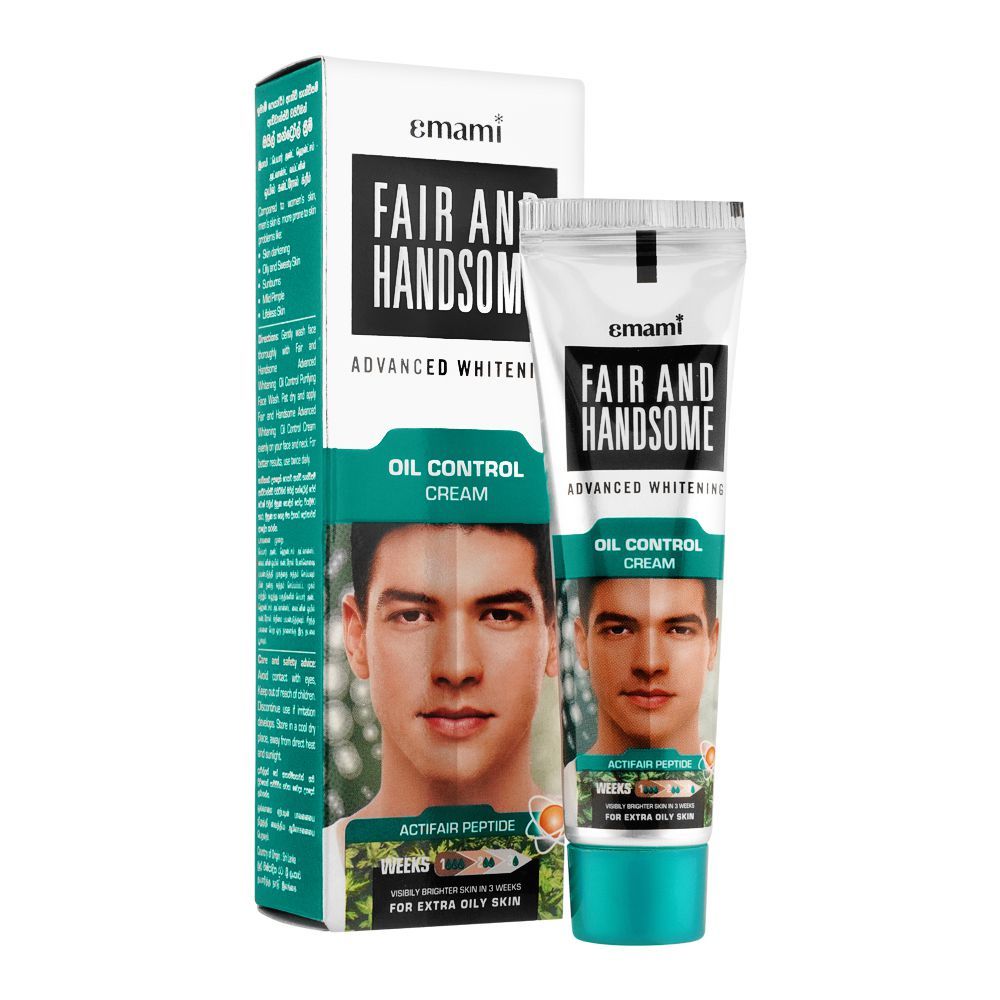 Emami Fair & Handsome Advanced Whitening Oil Control Cream 25g for Men – Instant Brightening Skin Cream for Even Tone, Oil Co