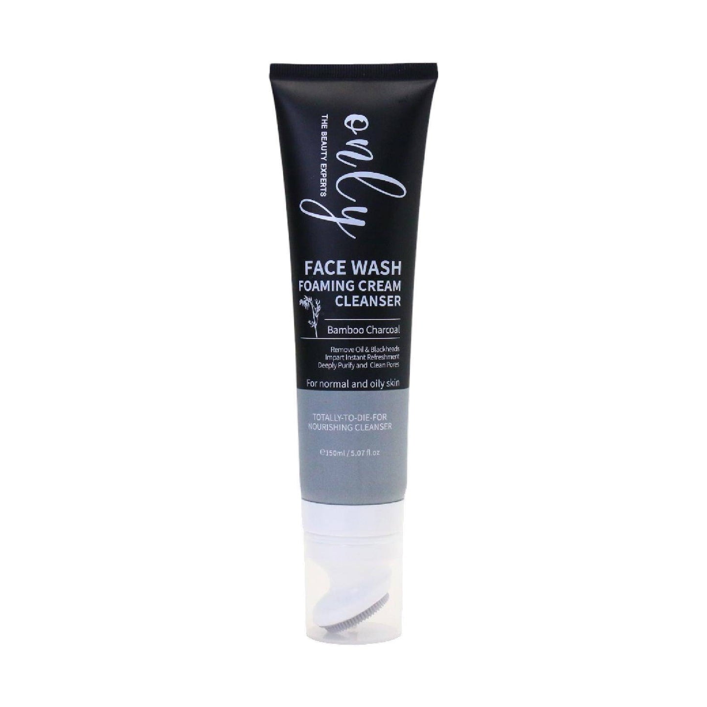 Only Beauty Experts Face Wash Foaming Cream Cleanser with Bamboo Charcoal 150ml Deep Cleansing & Oil Control
