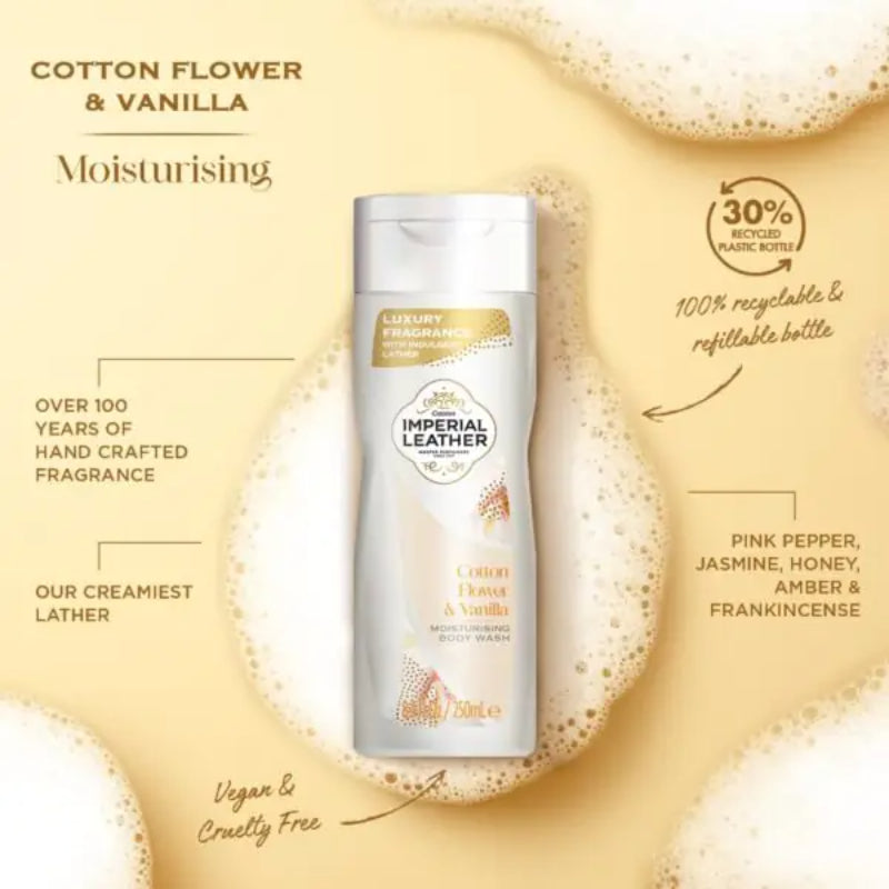 Imperial Leather Cotton Flower & Vanilla Orchid Moisturising Body Wash 250ml