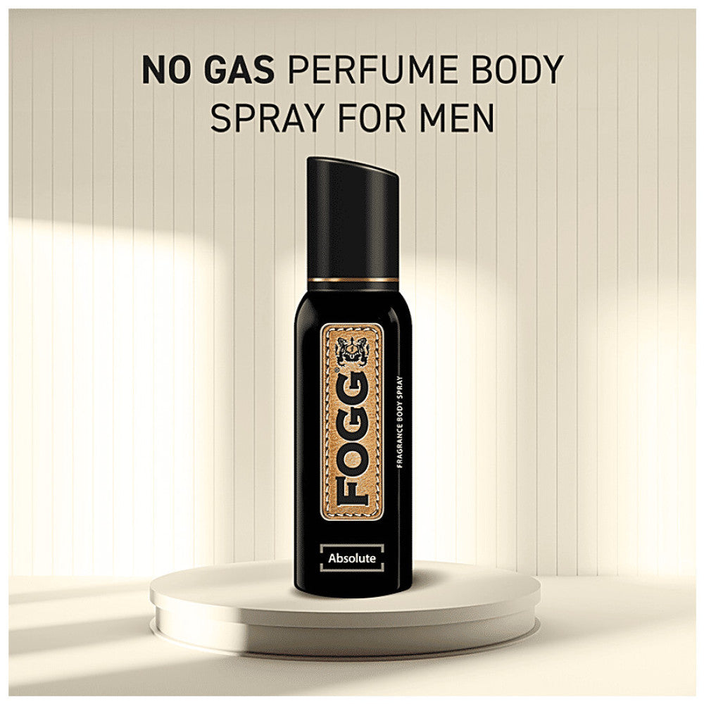 FOGG Absolute Fragrance Body Spray 120ml - Long Lasting Strong Masculine Perfume Deodorant Spray for Men Daily Wear Fresh Sce