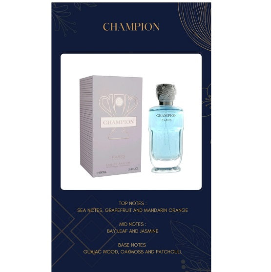 Faris Champion by Fariis EDP 100ml Long Lasting Fragrance for Men