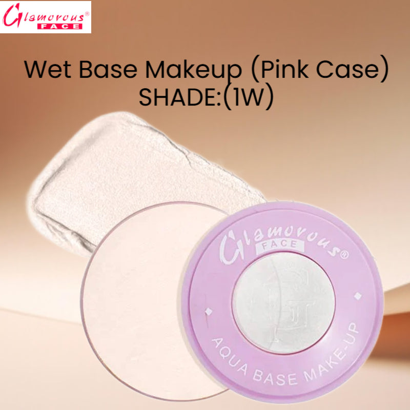 Glamorous Face Wet Base Makeup (Pink Case) (Shade:1W)