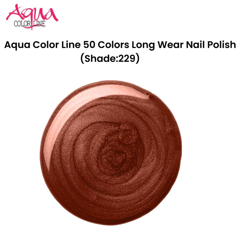 Aqua Color Line 50 Colors Long Wear Nail Polish (Shade:229)