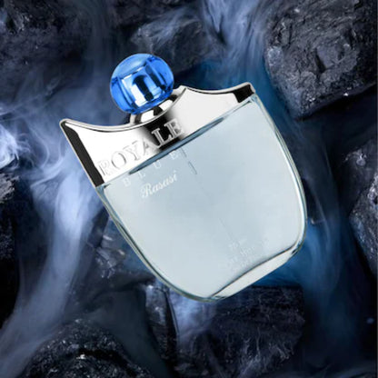 Rasasi Royale Blue Eau de Parfum 75ml - Long Lasting Original Fresh Masculine Fragrance for Men