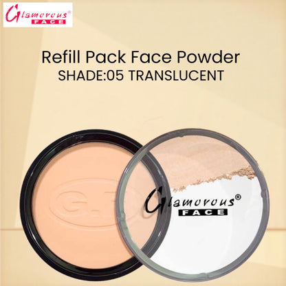 Glamorous Face Refill Pack Face Powder (Shade:05 Translucent)