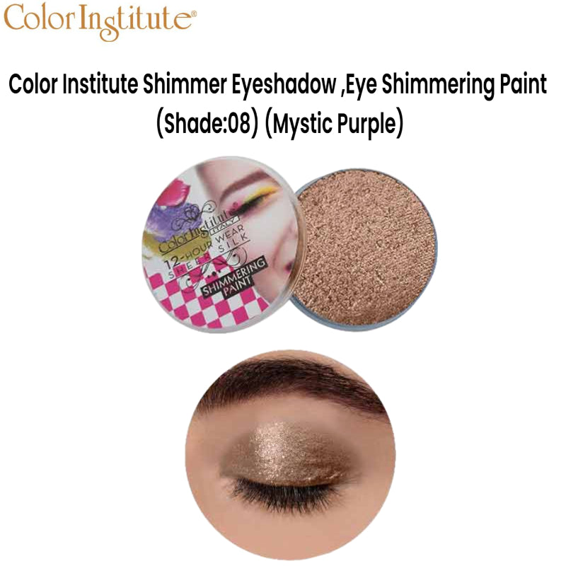 Color Institute Shimmer Eyeshadow . Eye Shimmering Paint (Shade:08) (Mystic Purple)
