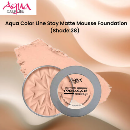 Aqua Color Line Stay Matte Mousse Foundation (Shade:38)