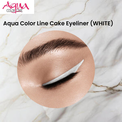 Aqua Color Line Cake Eyeliner (WHITE)
