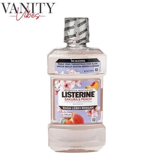 Listerine Sakura & Peach Antiseptic Mouthwash 250ml Fresh Breath & Germ Protection