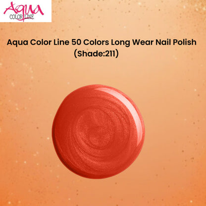 Aqua Color Line 50 Colors Long Wear Nail Polish (Shade:211)