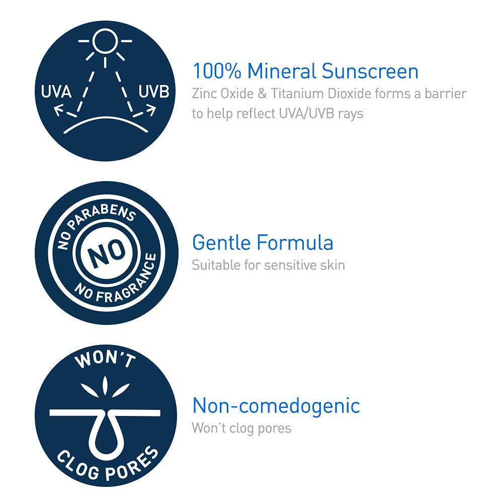 CeraVe Sunscreen with SPF 30 Hydrating Mineral Sunscreen 30 Face Sheer Tint