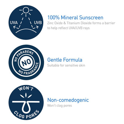 CeraVe Sunscreen with SPF 30 Hydrating Mineral Sunscreen 30 Face Sheer Tint