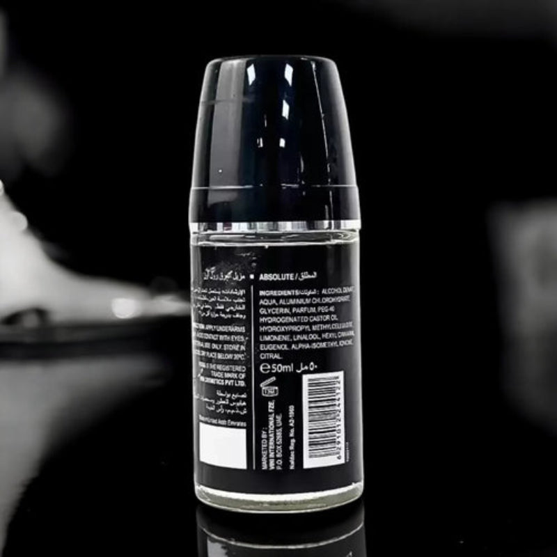 Fogg Absolute Roll-On Deodorant 50ml New & Improved Long-Lasting Freshness