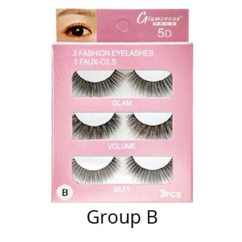 Glamorous Face 3×1 5D Eyelashes (GROUP B)