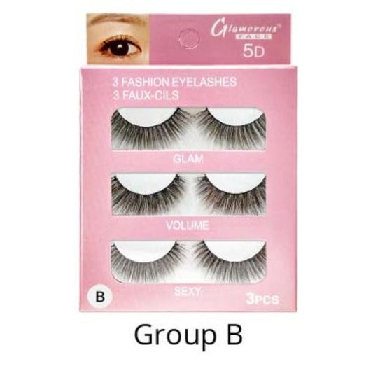 Glamorous Face 3×1 5D Eyelashes (GROUP B)