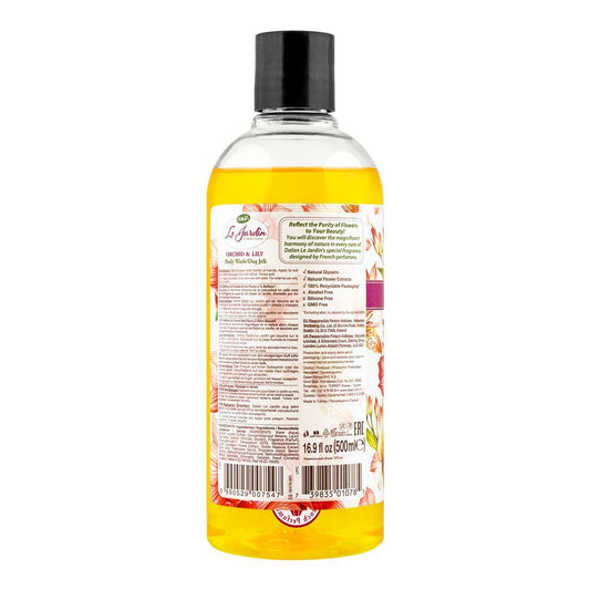 Dalan Le Jardin Orchid & Lily Ultra Rich Perfumed Body Wash 500ml - Luxurious Shower Gel for Soft, Smooth & Long Lasting Frag