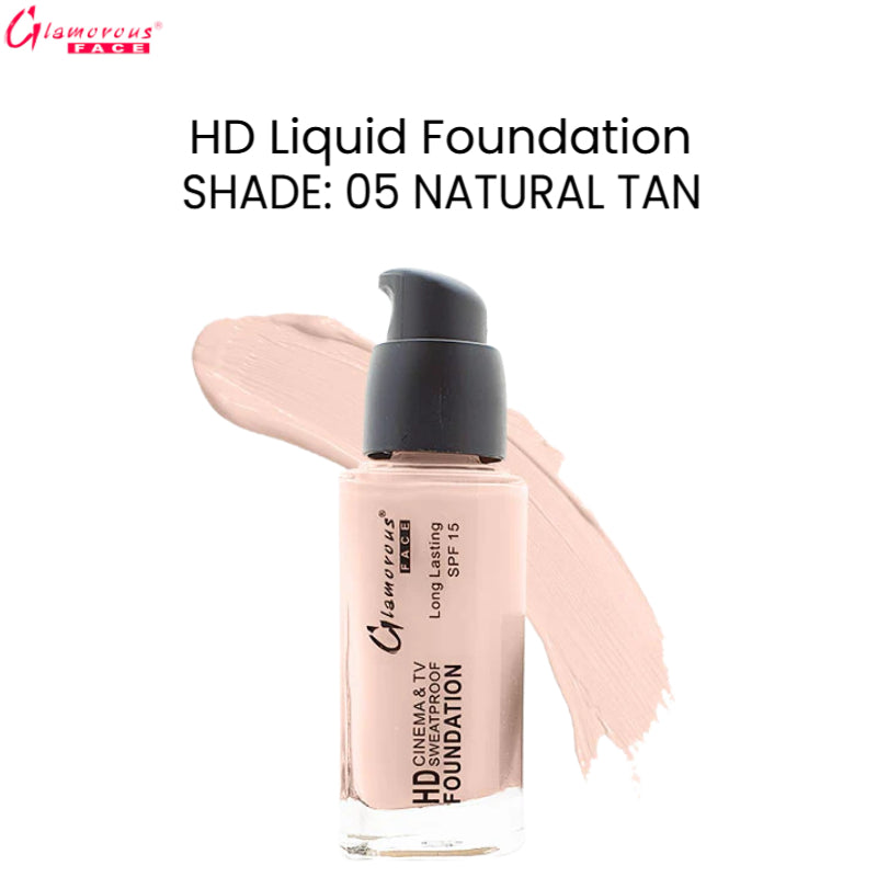 Glamorous Face HD Liquid Foundation (05 Natural Tan)