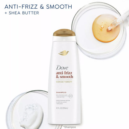 Dove Anti Frizz & Smooth Damage Therapy Shampoo 355ml