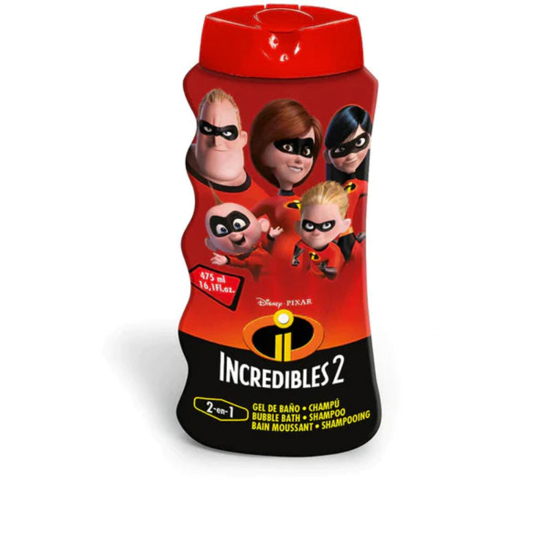 Lorenay Disney Incredibles 2-in-1 Bubble Bath & Shampoo 475ml – Gentle Kids Hair & Body Wash for Soft Cleansing, Tear-Free Fo
