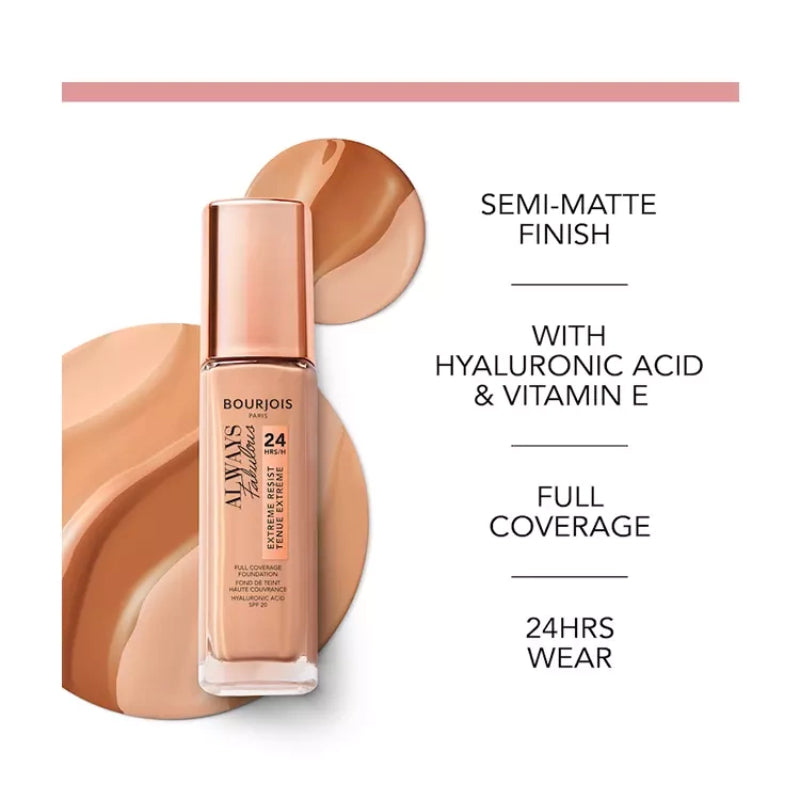 Bourjois Fabulous 24H Extreme Resist Full Coverage Foundation 120 Light Ivory