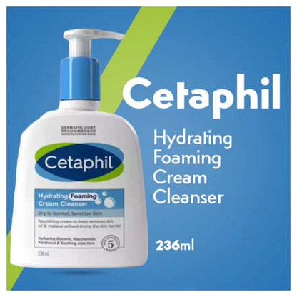 Cetaphil Hydrating Foaming Cream Cleanser-236ml