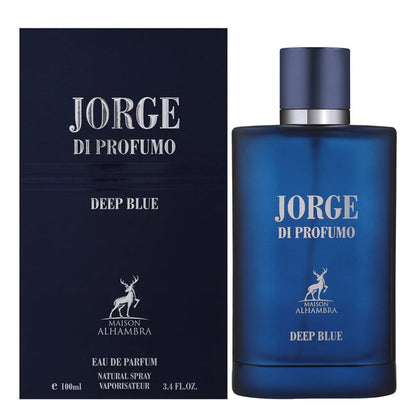 Jorge Di Profumo Deep Blue Eau de Parfum 100ml by Maison Alhambra Long-Lasting Fresh Aquatic Fragrance