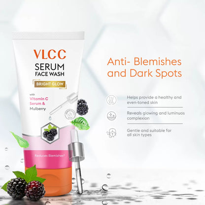 VLCC Bright Glow Serum Face Wash with Vitamin C & Mulberry 150ml