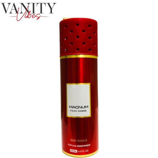 Armaf Magnum Pour Homme Oud Rouge Perfume Body Spray 200ml Masculine Oud & Spicy Fragrance