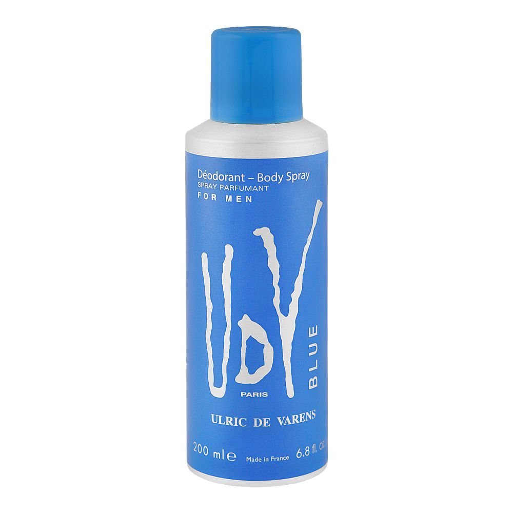 UDV For Men Blue Body Spray 200ml Long-Lasting Fresh & Masculine Fragrance