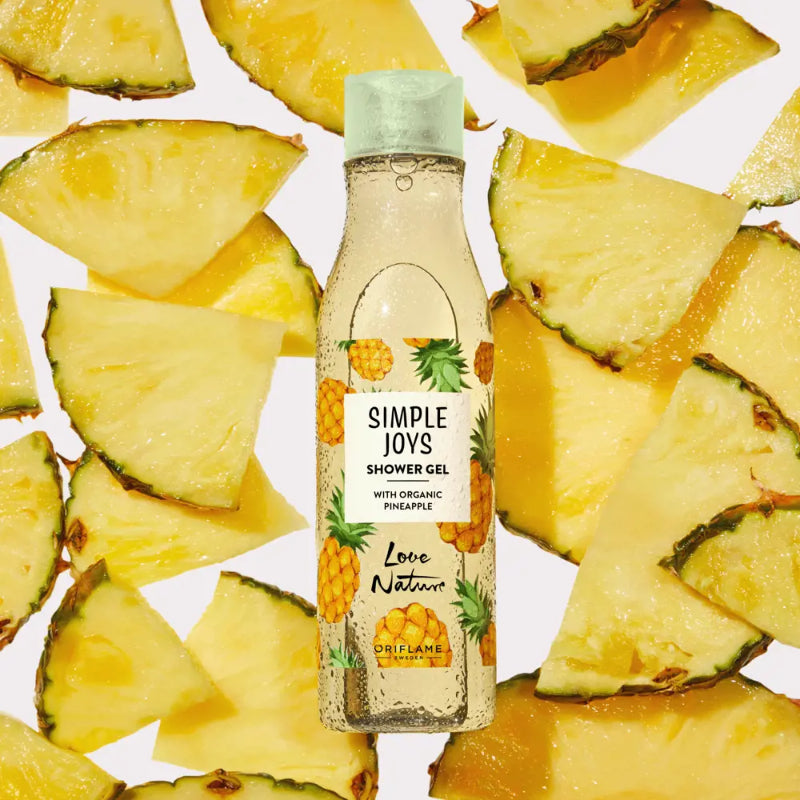 Oriflame Cosmetics Orifllame Simple Joys Shower Gel Pineapple Love Nature 250ml