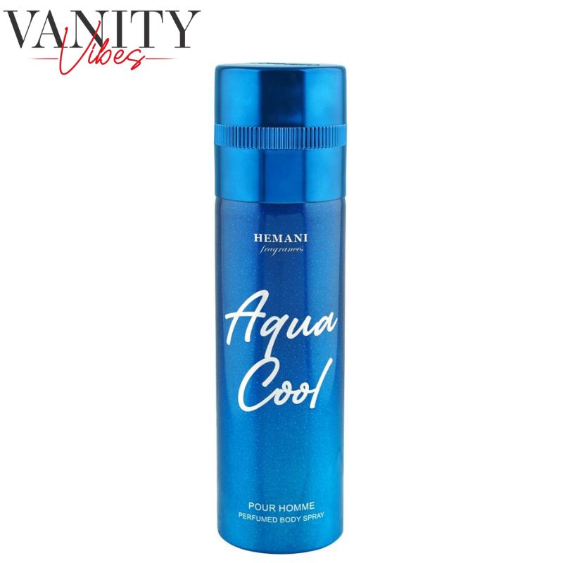 Hemani Fragrances Aqua Cool Pour Homme Perfumed Body Spray 200ml Long-Lasting Fresh & Masculine Fragrance